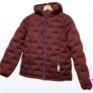 NORTH END BURGUNDY Insulated Warm-Logik Sub down Puffer Coat NWOTS
